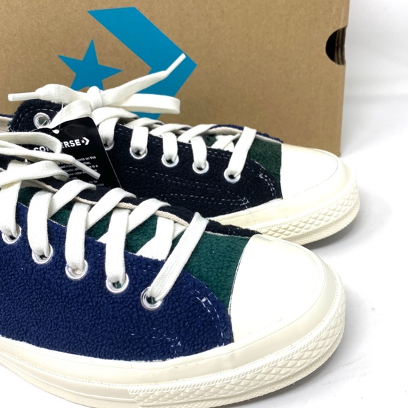 Converse Chuck 70 OX Low Top Blue Green Men’s Fleece Sneakers Skate Size 172268C - Picture 5 of 11